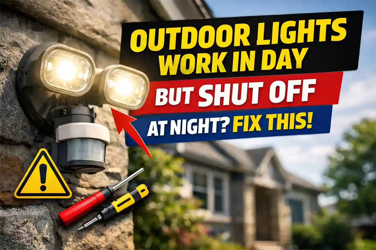 Outdoor landscape lights shutting off after dark along a backyard pathway